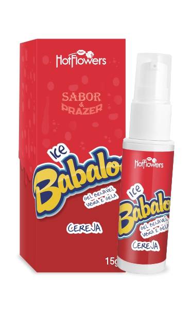 ICE BABALOO CEREJA Novos géis beijáveis á base dágua com aroma e sabores